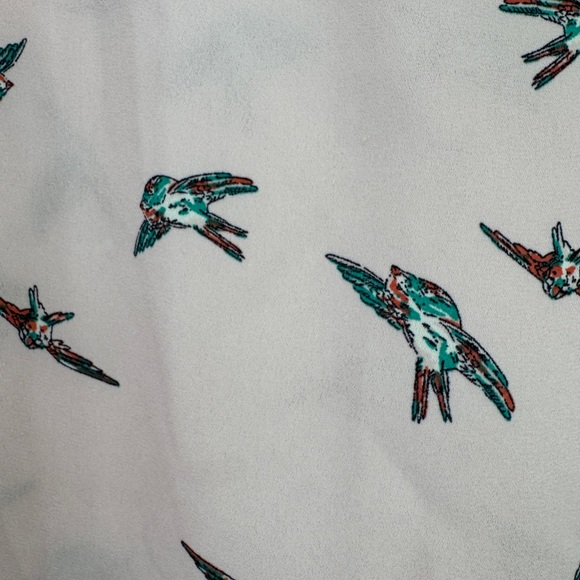 Primark Light Pink Tank Top with Bird Pattern - Picture 3 of 5